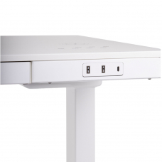 Стол с электроприводом LA-T33-E4A (МДФ белый, белое), высота 70-120 см, столешница 120*60 см