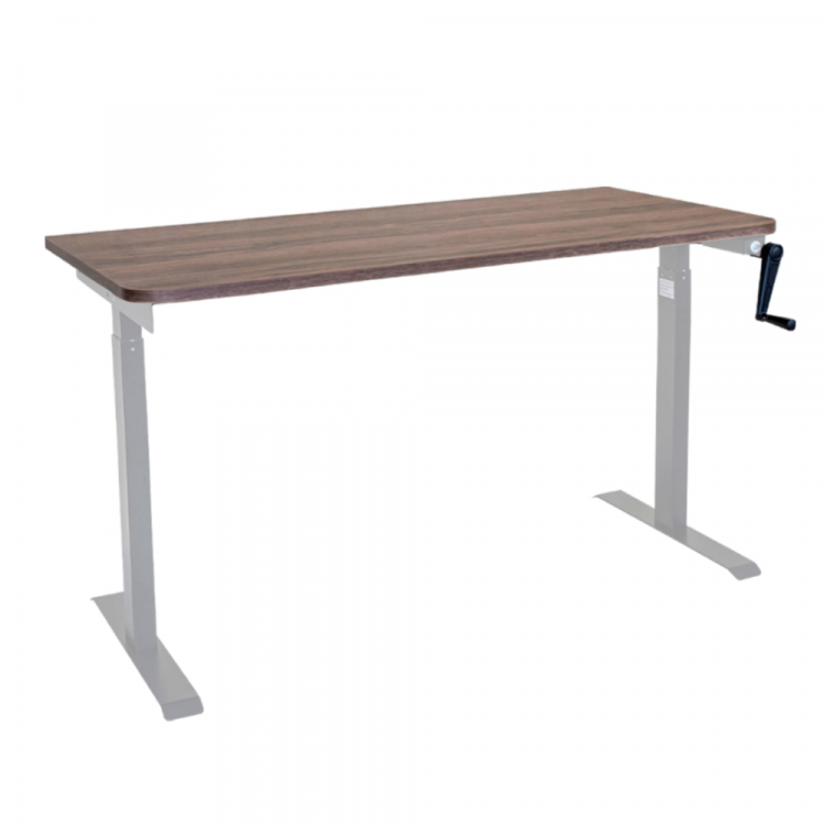 Стол с регулировкой высоты механический LuxAlto LA-T33-M1 серый/дуб коричневый ЛДСП 140*70*2.5