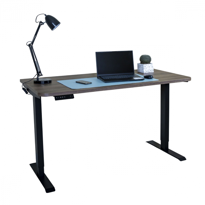 Стол с регулировкой высоты электрический LuxAlto LA-T33-SR2 черный/дуб коричневый ЛДСП 120*60*2.5