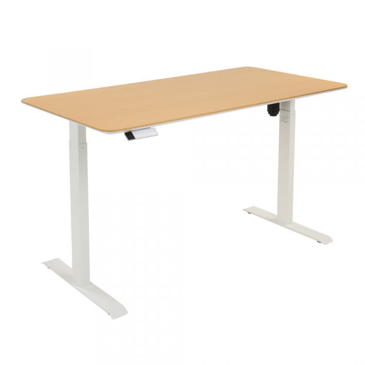 Стол с регулировкой высоты электрический LuxAlto LA-T33-E6 белый/с угловым скосом ЛДСП 120*60*2.5