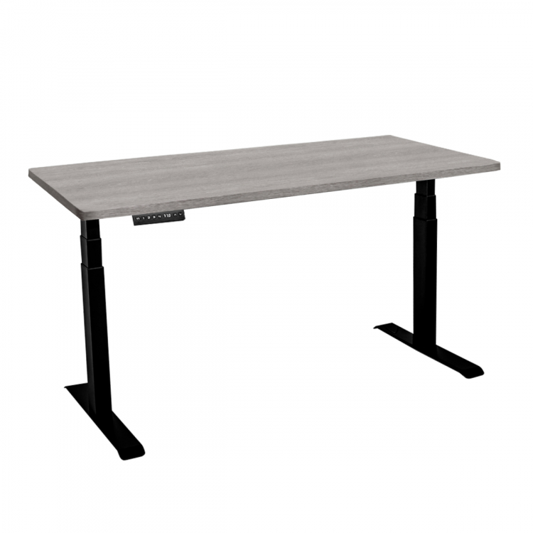 Стол с регулировкой высоты электрический LuxAlto LA-T33-2A3 черный/дуб бежево-серый ЛДСП 160*70*2.5