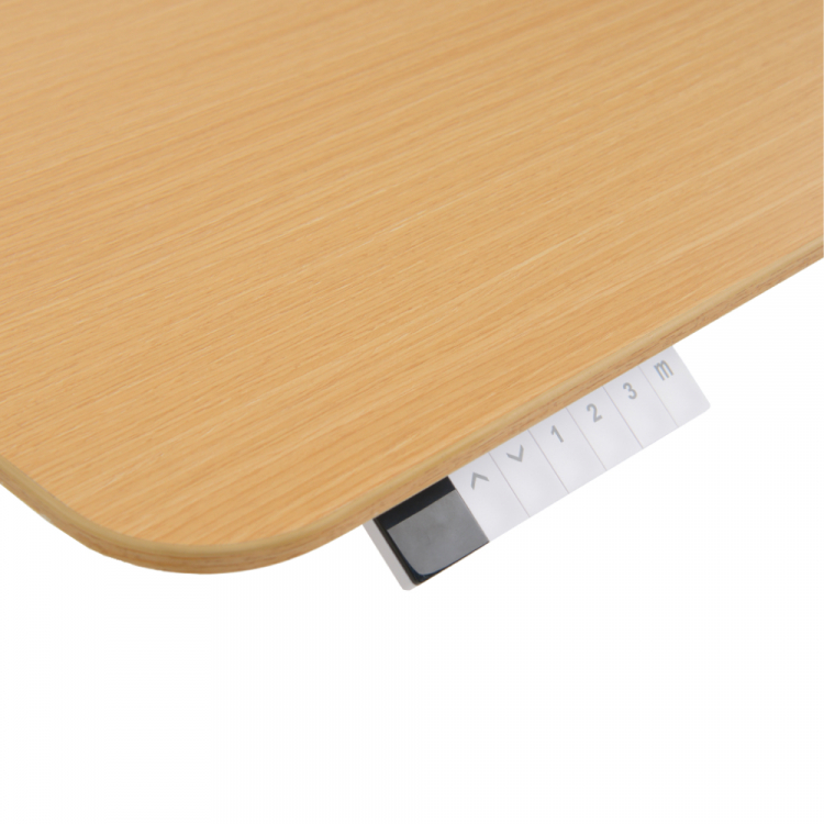 Стол с регулировкой высоты электрический LuxAlto LA-T33-E6 белый/с угловым скосом ЛДСП 120*60*2.5