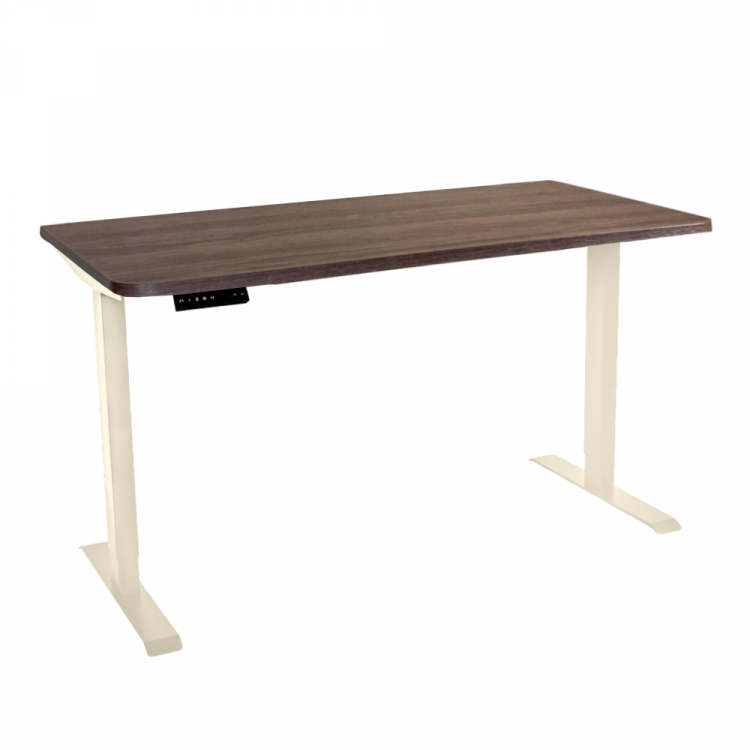 Стол с регулировкой высоты электрический LuxAlto LA-T33-2AR2 слоновая кость/коричнев ЛДСП 120*60*2.5
