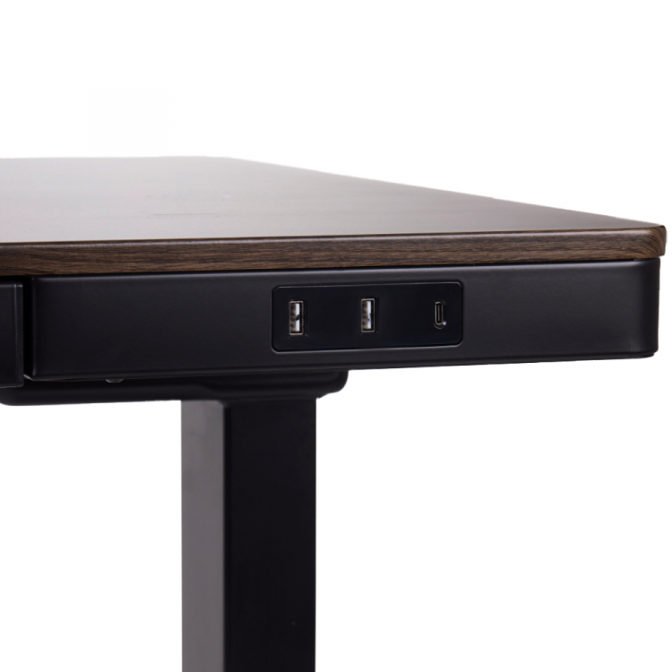 Стол с электроприводом LA-T33-E4A (МДФ венге, черное), высота 70-120 см, столешница 120*60 см