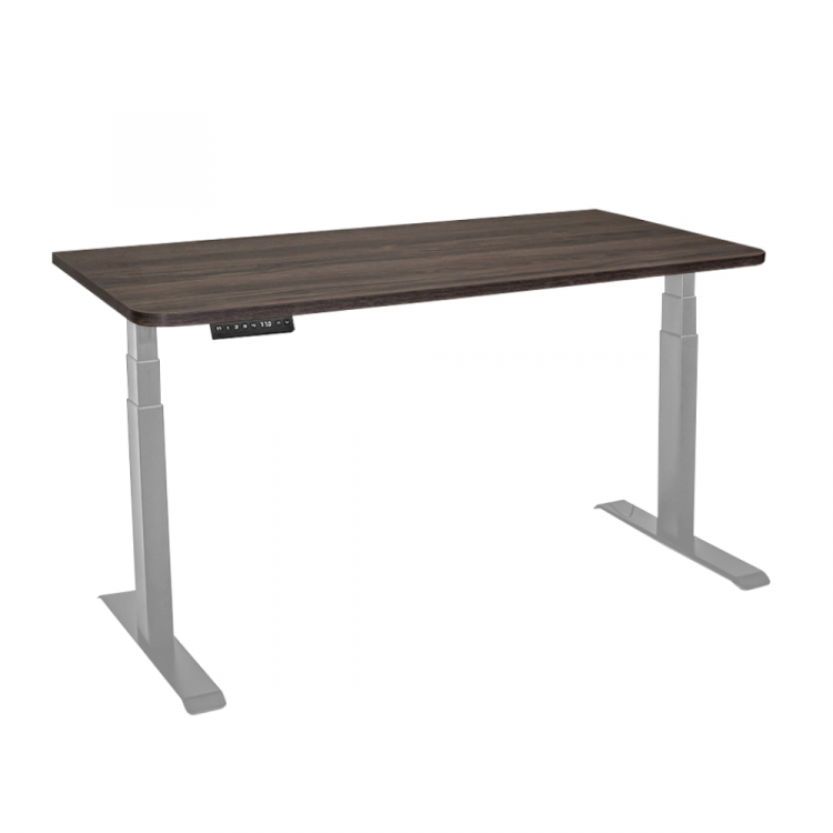 Стол с регулировкой высоты электрический LuxAlto LA-T33-2A3 серый/дуб коричневый ЛДСП 120*60*2.5