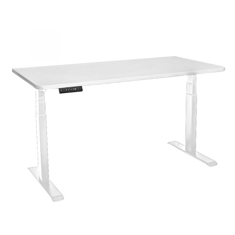 Стол с регулировкой высоты электрический LuxAlto LA-T33-2A3 белый/белый ЛДСП 140*70*2.5