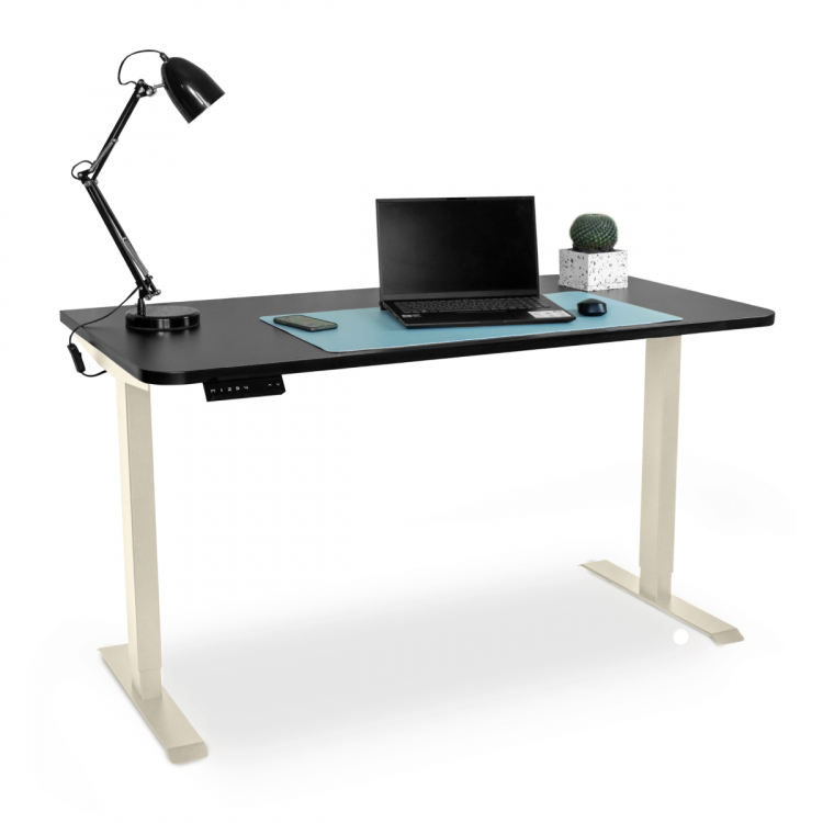 Стол с регулировкой высоты электрический LuxAlto LA-T33-2AR2 слоновая кость/черный ЛДСП 120*60*2.5