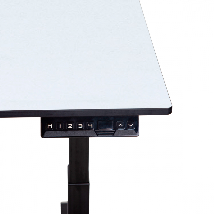 Стол регулируемый электрический LuxAlto LA-H33-2AR2 черный/белый HPL 120*80*1,2