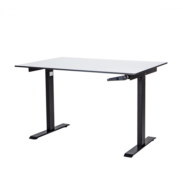 Стол регулируемый механический LuxAlto LA-H33-M1 черный/белый HPL 120*80*1,2