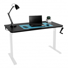 Стол с регулировкой высоты механический LuxAlto LA-T33-M1 белый/черный ЛДСП 140*70*2.5