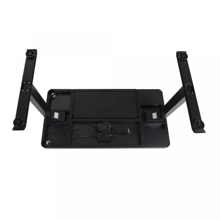 Стеклянный стол с электроприводом LA-T33-E4A (черный),высота 70-120 см, размер столешницы 120*60 см