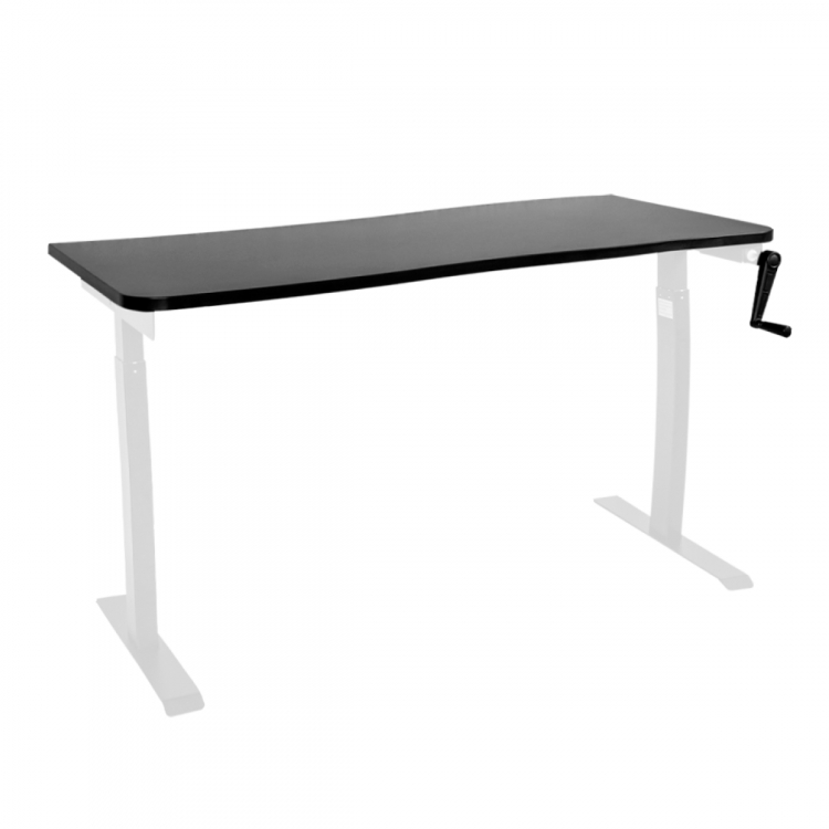 Стол с регулировкой высоты механический LuxAlto LA-T33-M1 белый/черный ЛДСП 180*80*2.5