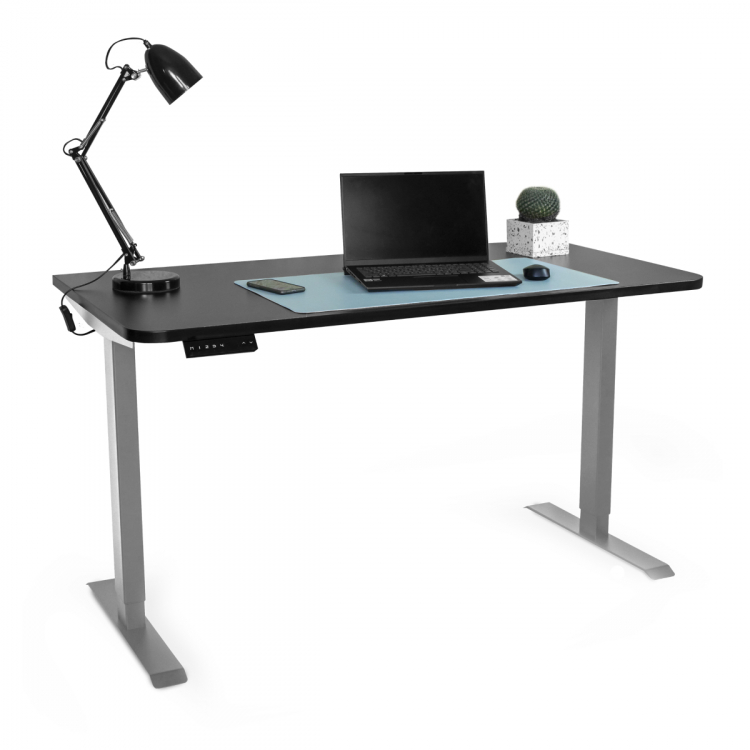 Стол с регулировкой высоты электрический LuxAlto LA-T33-2AR2 серый/черный 180*80*2.5