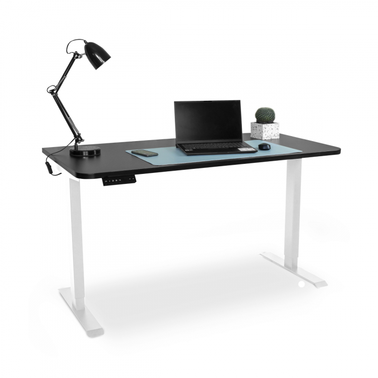 Стол с регулировкой высоты электрический LuxAlto LA-T33-SR2 белый/черный ЛДСП 140*70*2.5