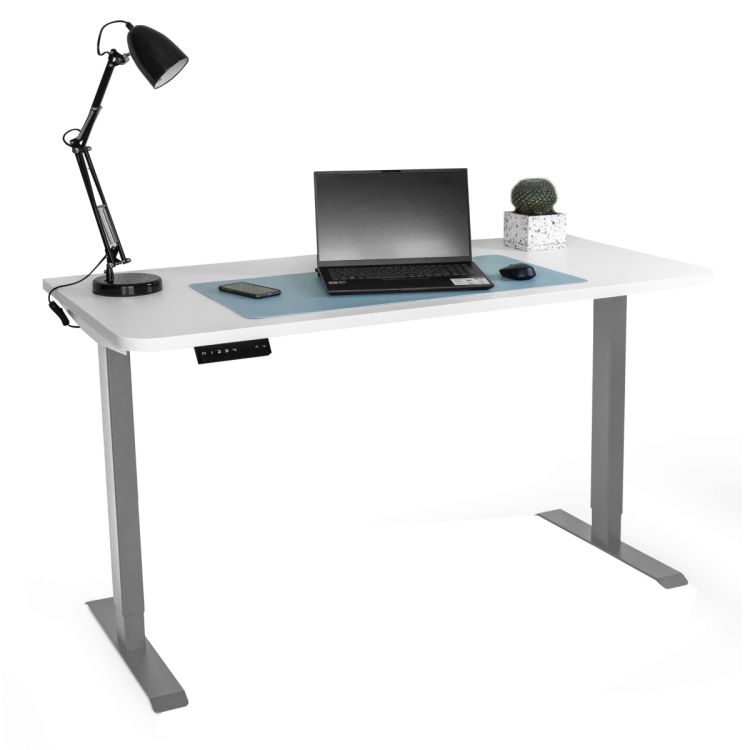 Стол с регулировкой высоты электрический LuxAlto LA-T33-2AR2 серый/белый ЛДСП 120*70*2.5