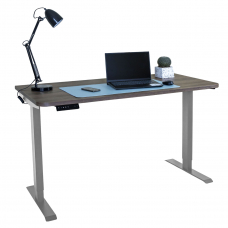 Стол с регулировкой высоты электрический LuxAlto LA-T33-2AR2 серый/дуб коричневый ЛДСП 140*60*2.5