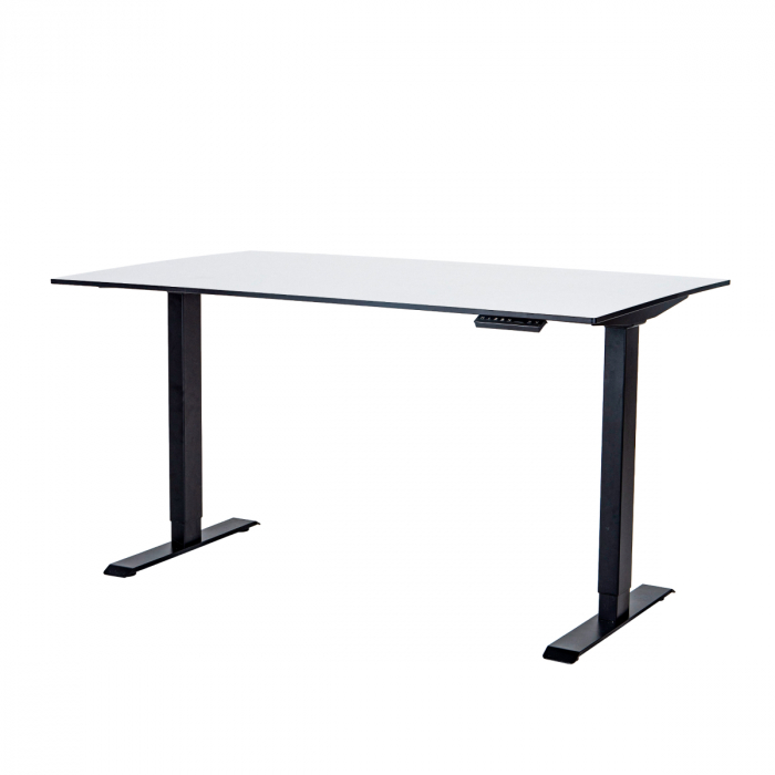 Стол регулируемый электрический LuxAlto LA-H33-2AR2 черный/белый HPL 120*80*1,2