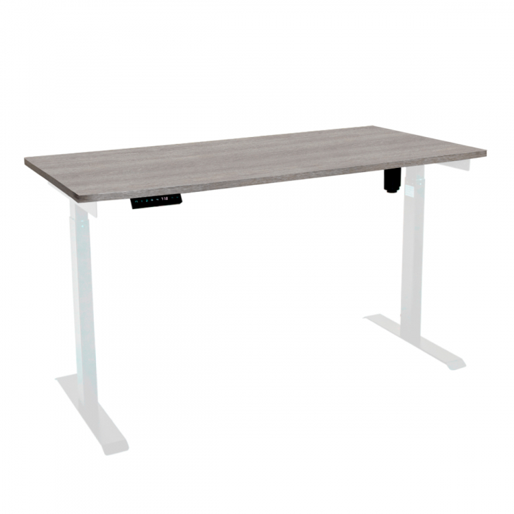 Стол с регулировкой высоты электрический LuxAlto LA-T33-E6 белый/дуб бежево-серый ЛДСП 135*80*2.5