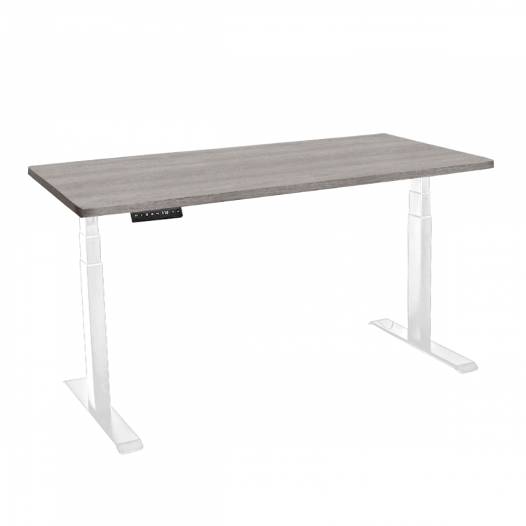 Стол с регулировкой высоты электрический LuxAlto LA-T33-2A3 белый/дуб бежево-серый ЛДСП 120*70*2.5
