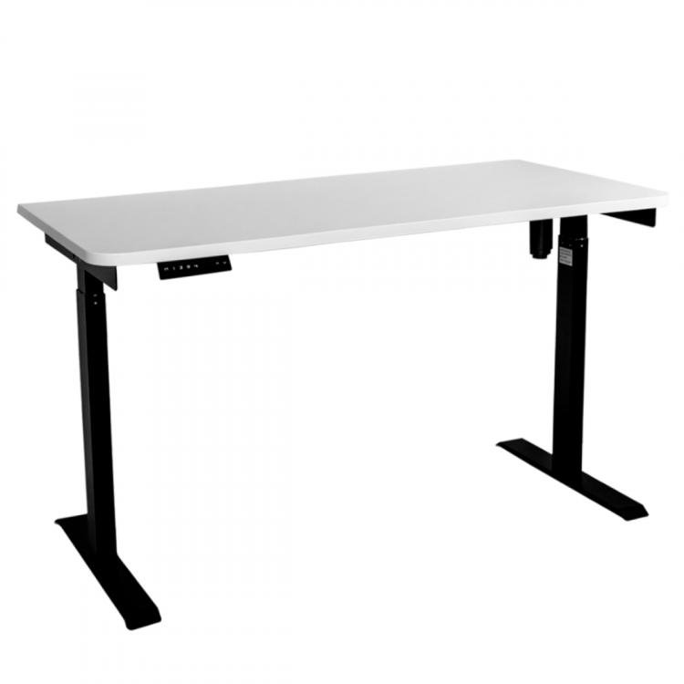 Стол с регулировкой высоты электрический LuxAlto LA-T33-E6 черный/белый ЛДСП 140*80*2.5