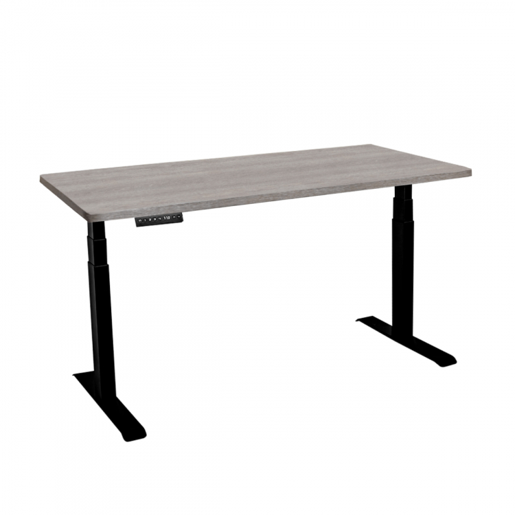 Стол с регулировкой высоты электрический LuxAlto LA-T33-2A3 черный/дуб бежево-серый ЛДСП 135*80*2.5