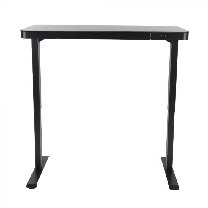 Стеклянный стол с электроприводом LA-T33-E4A (черный),высота 70-120 см, размер столешницы 120*60 см