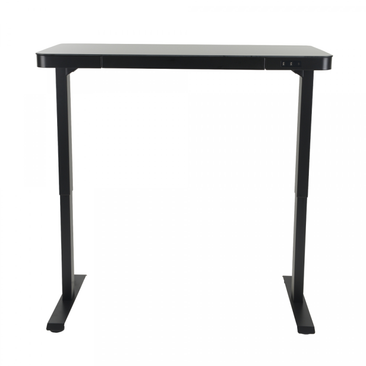 Стеклянный стол с электроприводом LA-T33-E4A (черный),высота 70-120 см, размер столешницы 120*60 см