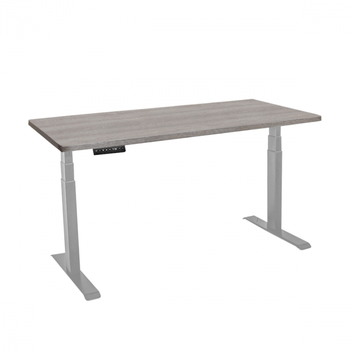 Стол с регулировкой высоты электрический LuxAlto LA-T33-2A3 серый/дуб бежево-серый ЛДСП 135*70*2.5