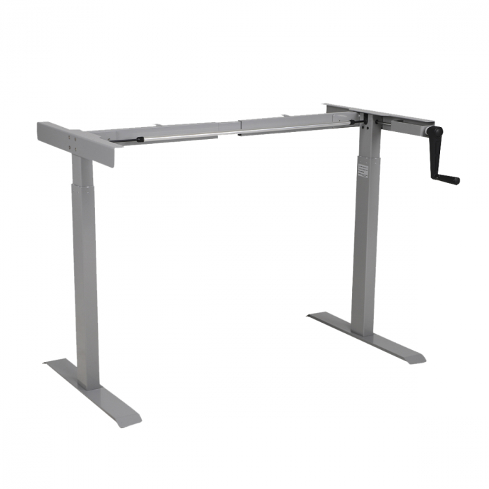 Стол с регулировкой высоты механический LuxAlto LA-T33-M1 серый/дуб бежево-серый ЛДСП 140*60*2.5