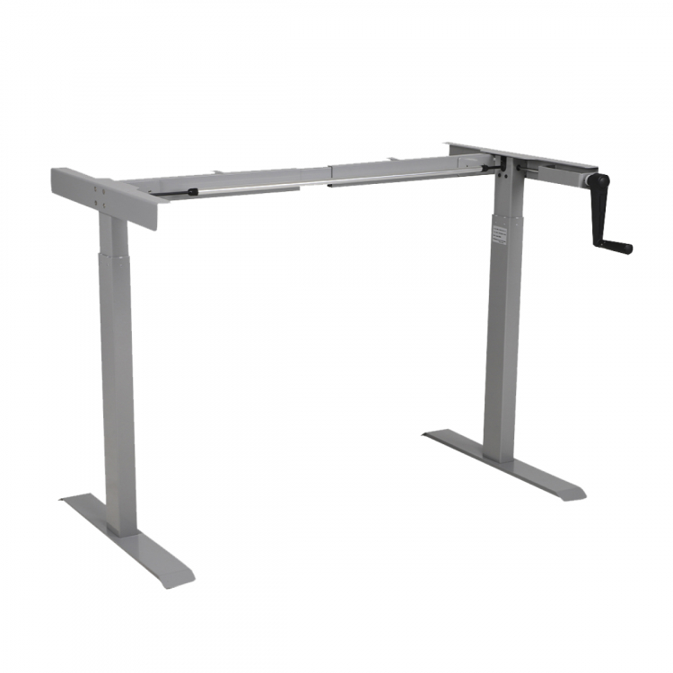 Стол с регулировкой высоты механический LuxAlto LA-T33-M1 серый/дуб бежево-серый ЛДСП 120*60*2.5