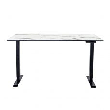Стол регулируемый электрический LuxAlto LA-H33-2AR2 черный/мрамор HPL 120*80*1,2