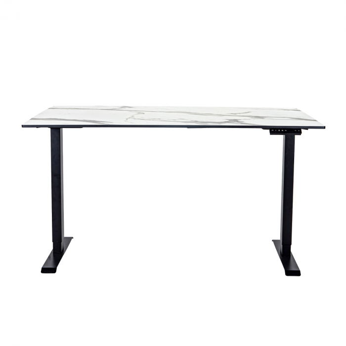 Стол регулируемый электрический LuxAlto LA-H33-2AR2 черный/мрамор HPL 120*80*1,2