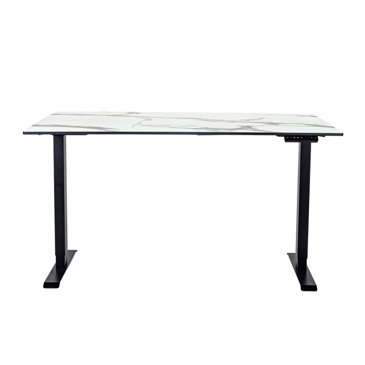 Стол регулируемый электрический LuxAlto LA-H33-2AR2 черный/мрамор HPL 120*80*1,2