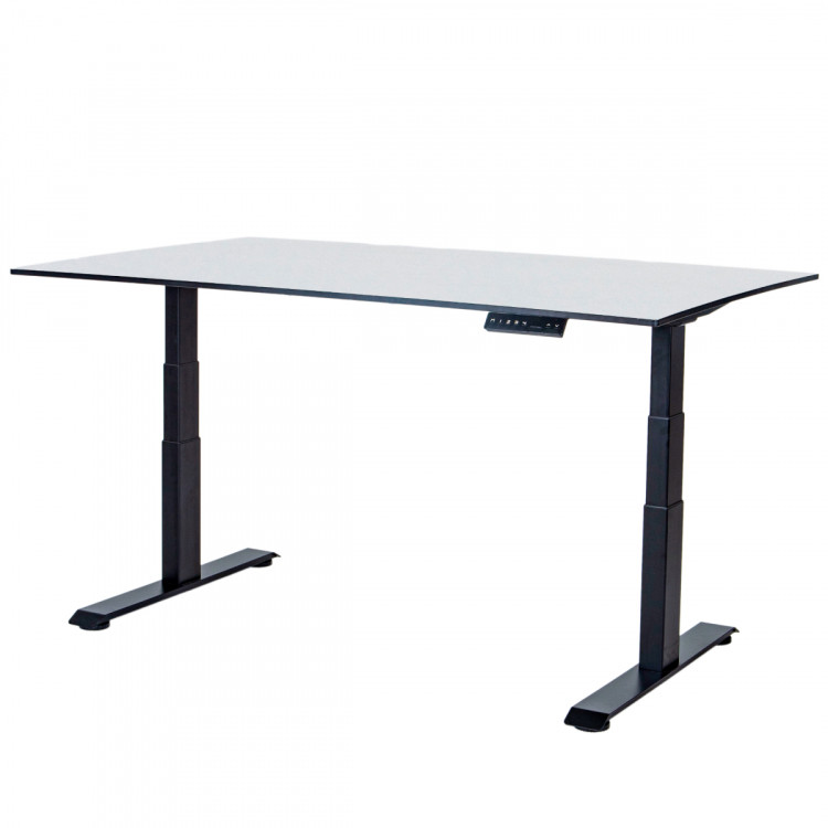 Стол-трансформер регулируемый электрический LuxAlto LA-H33-2A3L LOW черный/белый HPL 120*80*1,2
