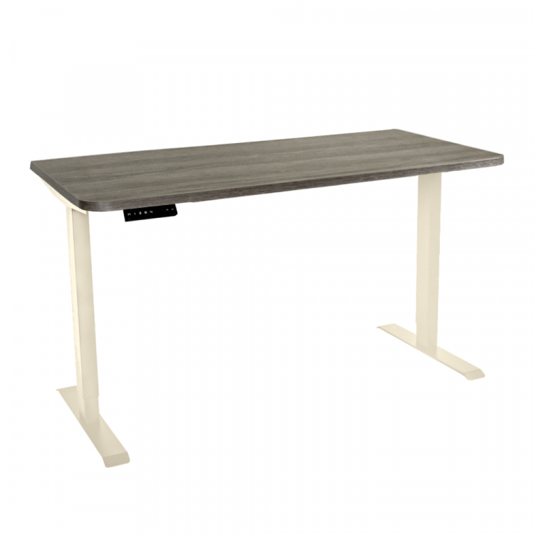 Стол с регулировкой высоты электрический LuxAlto LA-T33-2AR2 слоновая кость/серо-беж ЛДСП 120*60*2.5