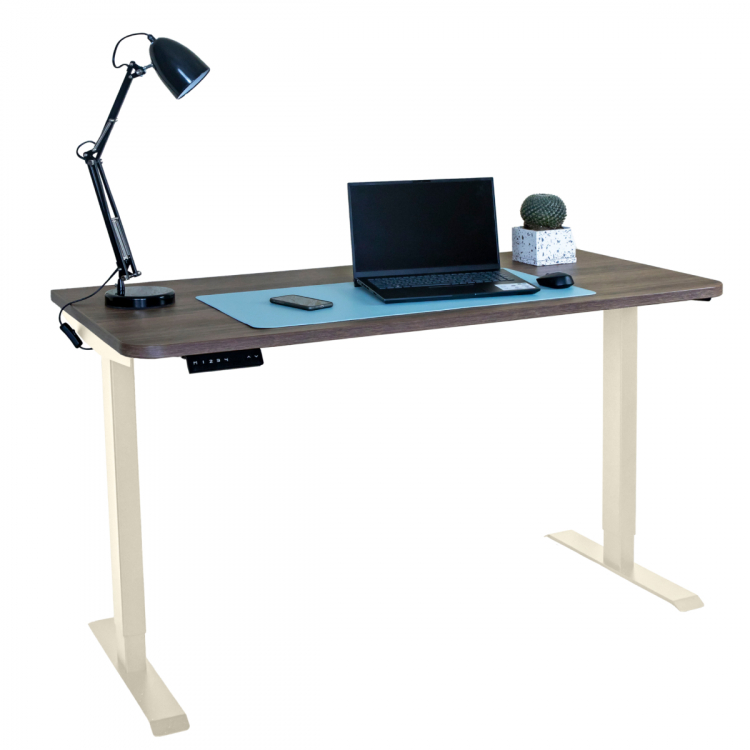 Стол с регулировкой высоты электрический LuxAlto LA-T33-2AR2 слоновая кость/коричнев ЛДСП 140*60*2.5