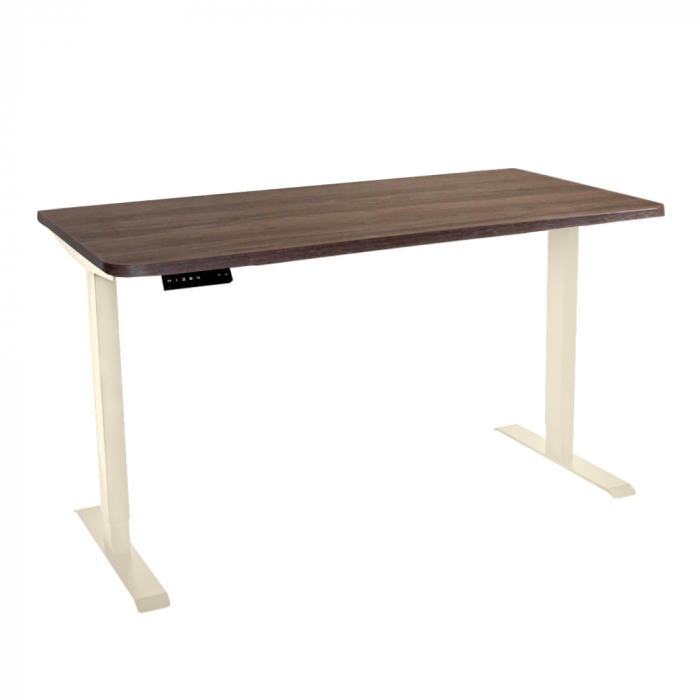 Стол с регулировкой высоты электрический LuxAlto LA-T33-2AR2 слоновая кость/коричнев ЛДСП 160*70*2.5