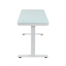 Стеклянный стол с электроприводом LA-T33-E4A (белый), высота 70-120 см, размер столешницы 120*60 см