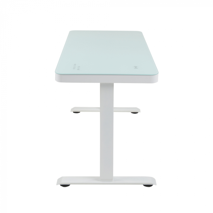 Стеклянный стол с электроприводом LA-T33-E4A (белый), высота 70-120 см, размер столешницы 120*60 см