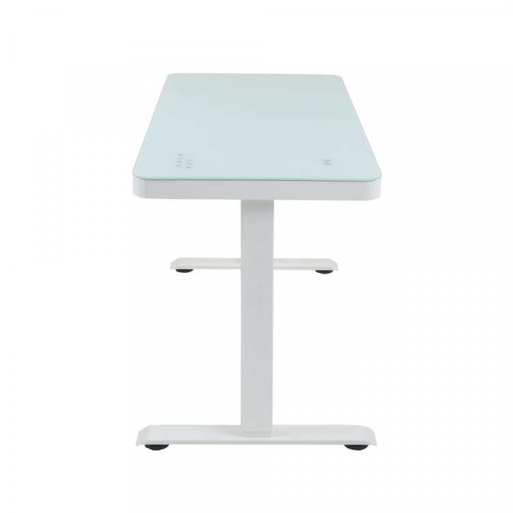 Стеклянный стол с электроприводом LA-T33-E4A (белый), высота 70-120 см, размер столешницы 120*60 см