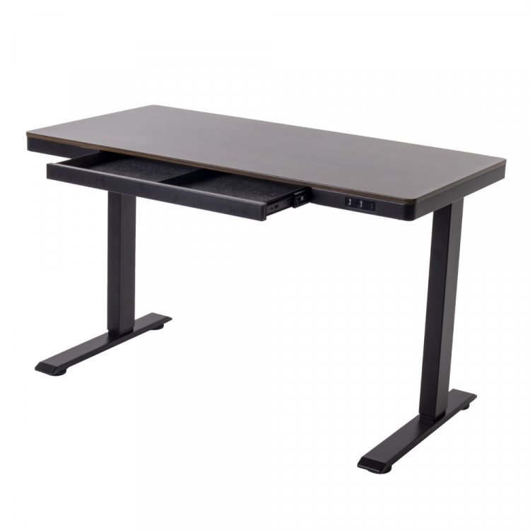 Стол с электроприводом LA-T33-E4A (МДФ венге, черное), высота 70-120 см, столешница 120*60 см