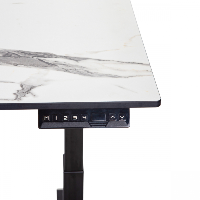 Стол регулируемый электрический LuxAlto LA-H33-2AR2 черный/мрамор HPL 120*80*1,2