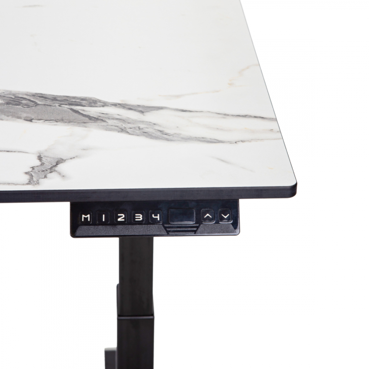 Стол регулируемый электрический LuxAlto LA-H33-2AR2 черный/мрамор HPL 120*80*1,2