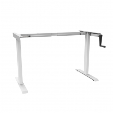 Стол с регулировкой высоты механический LuxAlto LA-T33-M1 белый/дуб бежево-серый ЛДСП 140*60*2.5