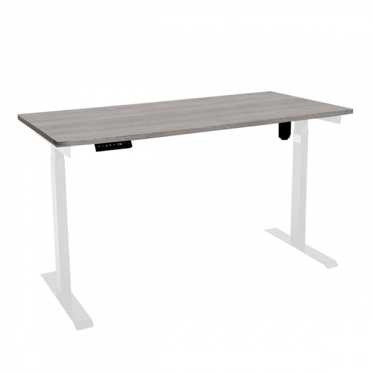 Стол с регулировкой высоты электрический LuxAlto LA-T33-E6 белый/дуб бежево-серый ЛДСП 140*70*2.5