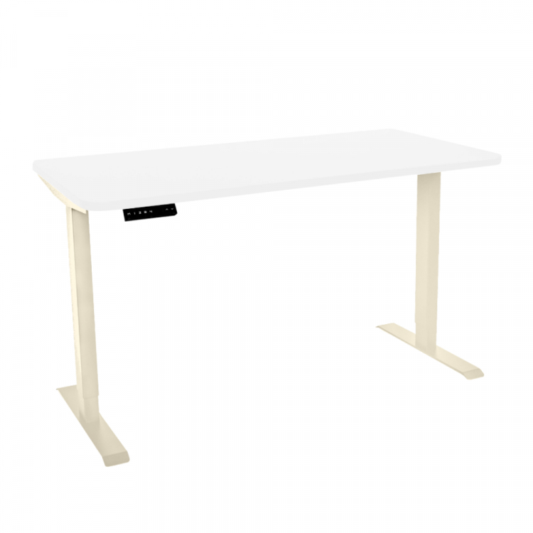 Стол с регулировкой высоты электрический LuxAlto LA-T33-2AR2 слоновая кость/белый ЛДСП 160*80*2.5