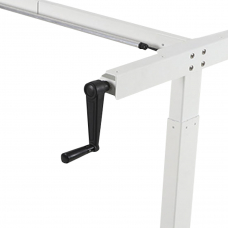 Стол с регулировкой высоты механический LuxAlto LA-T33-M1 белый/дуб бежево-серый ЛДСП 140*60*2.5