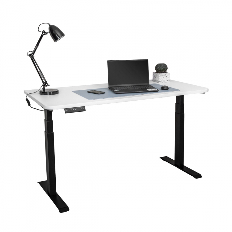 Стол с регулировкой высоты электрический LuxAlto LA-T33-2A3 черный/белый ЛДСП 180*80*2.5