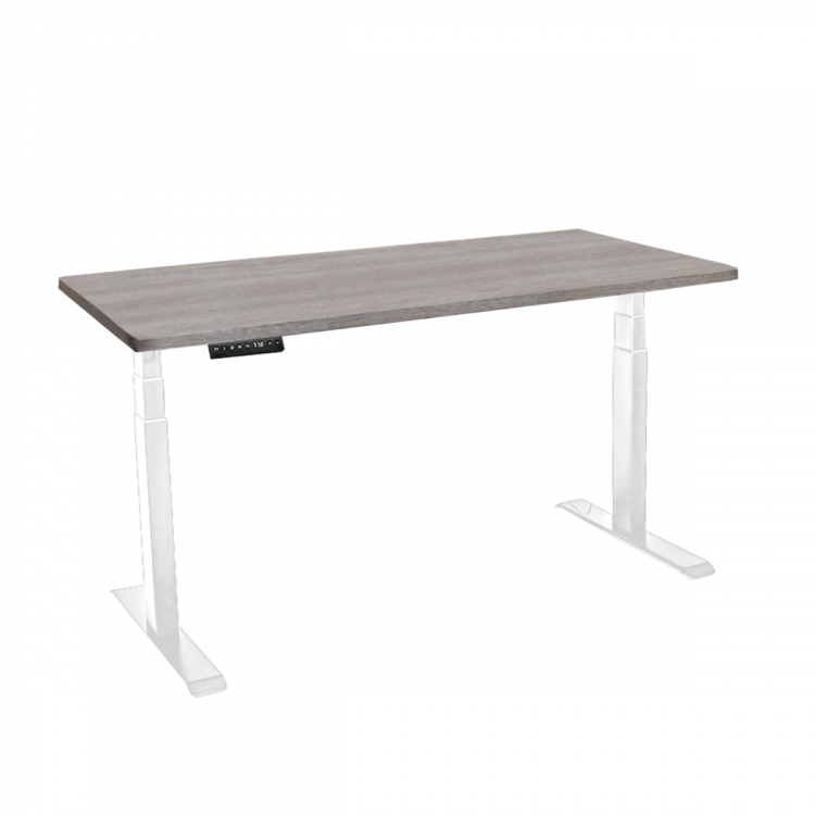 Стол с регулировкой высоты электрический LuxAlto LA-T33-2A3 белый/дуб бежево-серый ЛДСП 135*80*2.5