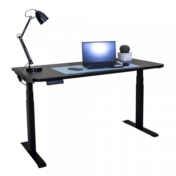 Стол с регулировкой высоты электрический LuxAlto LA-T33-2A3 черный/черный ЛДСП 140*70*2.5